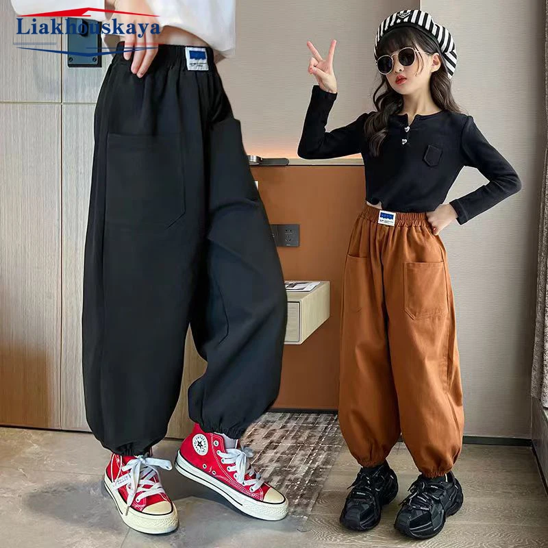 Girls Children Cargo Pants Spring Autumn Teen Girls Cool Trousers With Belt Loose Style Kids Cotton Sport Running Pants For Teen
Girls Children Cargo Pants Spring Autumn Teen Girls Cool Trousers With Belt Loose Style Kids Cotton Sport Running Pants For Teen
