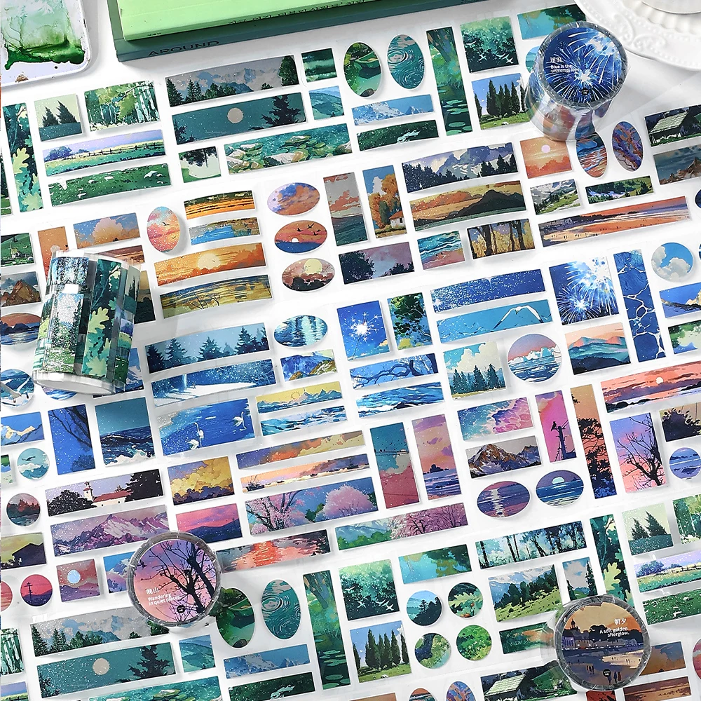6*200cm Landscaping Washi Tape Meeting Mountains and Seas Creative DIY Journal Scrapbooking Masking Tapes Aesthetic Stationery
6*200cm Landscaping Washi Tape Meeting Mountains and Seas Creative DIY Journal Scrapbooking Masking Tapes Aesthetic Stationery