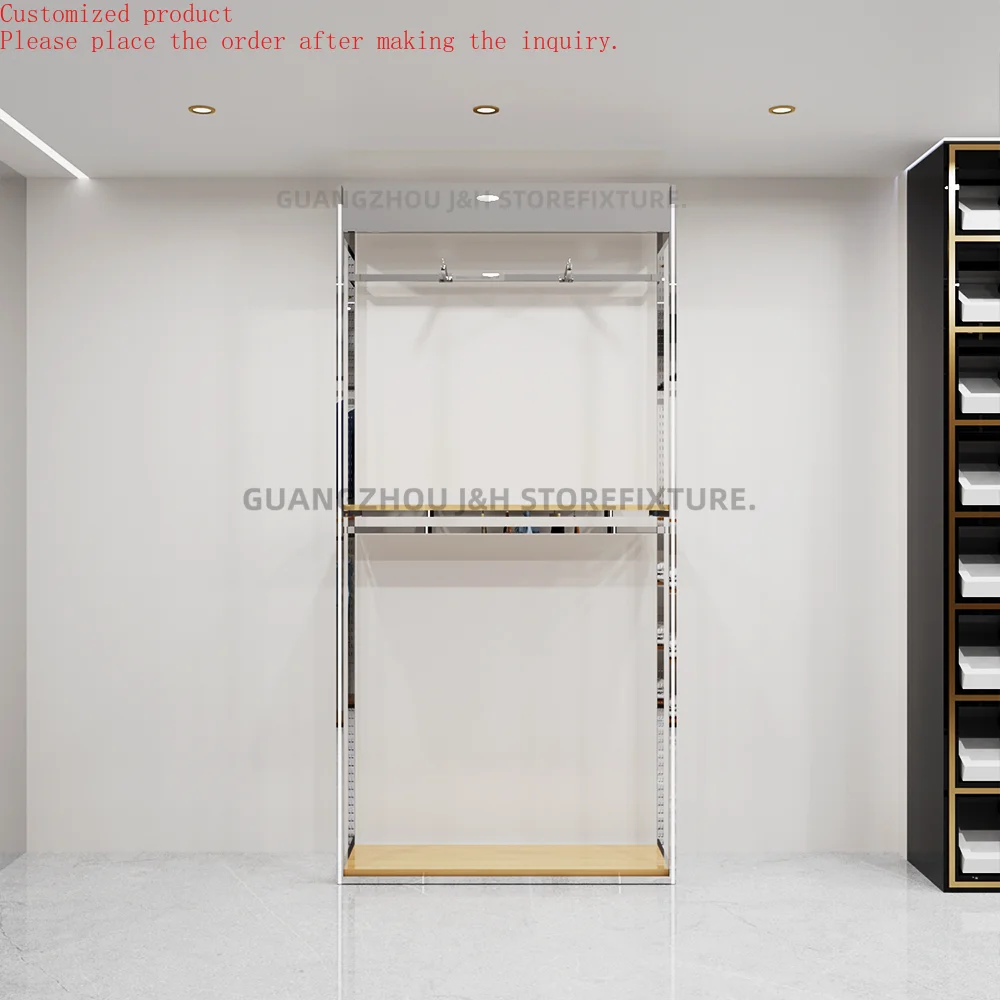 Custom.Custom .Custom.Retail Men's Shop Clothes Wall Shelf Cloth Hanger Rack Display Racks Store Display Shelf for Fitness Appar
Custom.Custom .Custom.Retail Men's Shop Clothes Wall Shelf Cloth Hanger Rack Display Racks Store Display Shelf for Fitness Appar