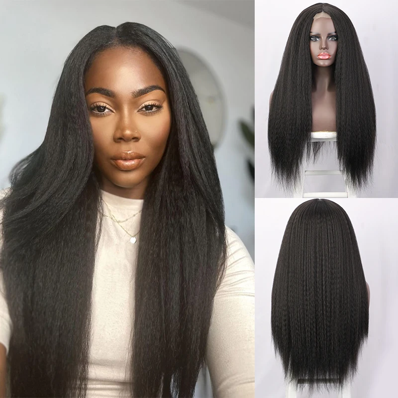 Long Yaki Straight Wig 30 Inch Kinky Straight Wigs for Black Women Cosplay Natural Synthetic Middle Part Hair Wig Heat Resistan
Long Yaki Straight Wig 30 Inch Kinky Straight Wigs for Black Women Cosplay Natural Synthetic Middle Part Hair Wig Heat Resistan