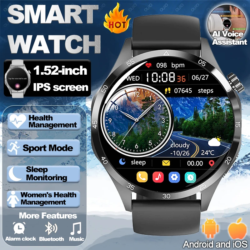 2026 New Smart Watch 1.52-inch IPS Screen Women's Health Management Multi-Sport Mode 280mAh Battery Bluetooth Call Smart Watch
2026 New Smart Watch 1.52-inch IPS Screen Women's Health Management Multi-Sport Mode 280mAh Battery Bluetooth Call Smart Watch