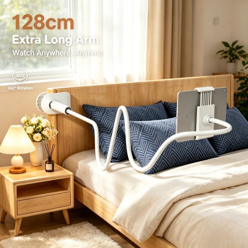 128cm Flexible Long Arm Phone Clamp Holder 360 Rotatable Lazy Stand For Bedroom Bed Fits 3.5-6.7 Inch All Smartphones Devices
128cm Flexible Long Arm Phone Clamp Holder 360 Rotatable Lazy Stand For Bedroom Bed Fits 3.5-6.7 Inch All Smartphones Devices
