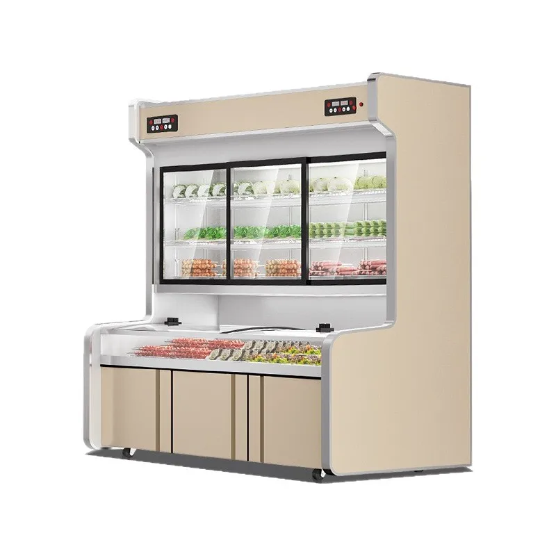 A la carte cabinet commercial three temperatures three rooms air-cooled barbecue vegetable skewers fresh-keeping cabinet refrige
A la carte cabinet commercial three temperatures three rooms air-cooled barbecue vegetable skewers fresh-keeping cabinet refrige