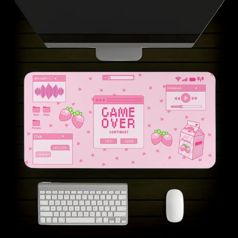 Pink Strawberry Milk Mouse Pad Non-slip Kawaii Cartoon Mat Laptop Laptop Gaming Pads Gamer Cabinet Cute Pad Office Accessories
Pink Strawberry Milk Mouse Pad Non-slip Kawaii Cartoon Mat Laptop Laptop Gaming Pads Gamer Cabinet Cute Pad Office Accessories