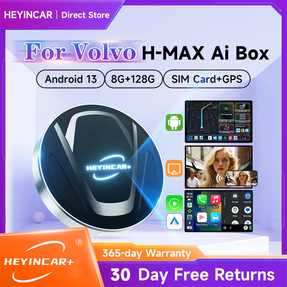 HEYINCAR Android 13 Tv box Carplay Android Auto Wireless Adapter Car Play For Volvo XC40 XC60 XC90 S60 S90 V40 V60 4G LTE GPS
HEYINCAR Android 13 Tv box Carplay Android Auto Wireless Adapter Car Play For Volvo XC40 XC60 XC90 S60 S90 V40 V60 4G LTE GPS
