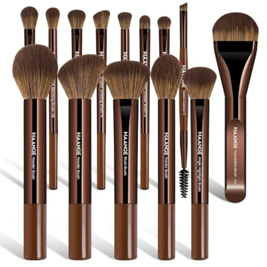 14-Piece Makeup Brush Set with Aluminum Ferrule- Premium Synthetic Makeup Brushes Kit Foundation Powder Brush Eye Shadow for Be
14-Piece Makeup Brush Set with Aluminum Ferrule- Premium Synthetic Makeup Brushes Kit Foundation Powder Brush Eye Shadow for Be