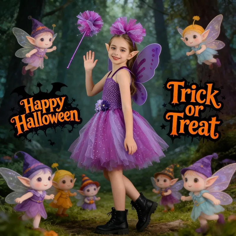 Flower Fairy Tutu Dress Mesh Princess Costume Halloween Elf Fairy Role Play Dress Lovely Festival Party Stage Performance Wear
Flower Fairy Tutu Dress Mesh Princess Costume Halloween Elf Fairy Role Play Dress Lovely Festival Party Stage Performance Wear