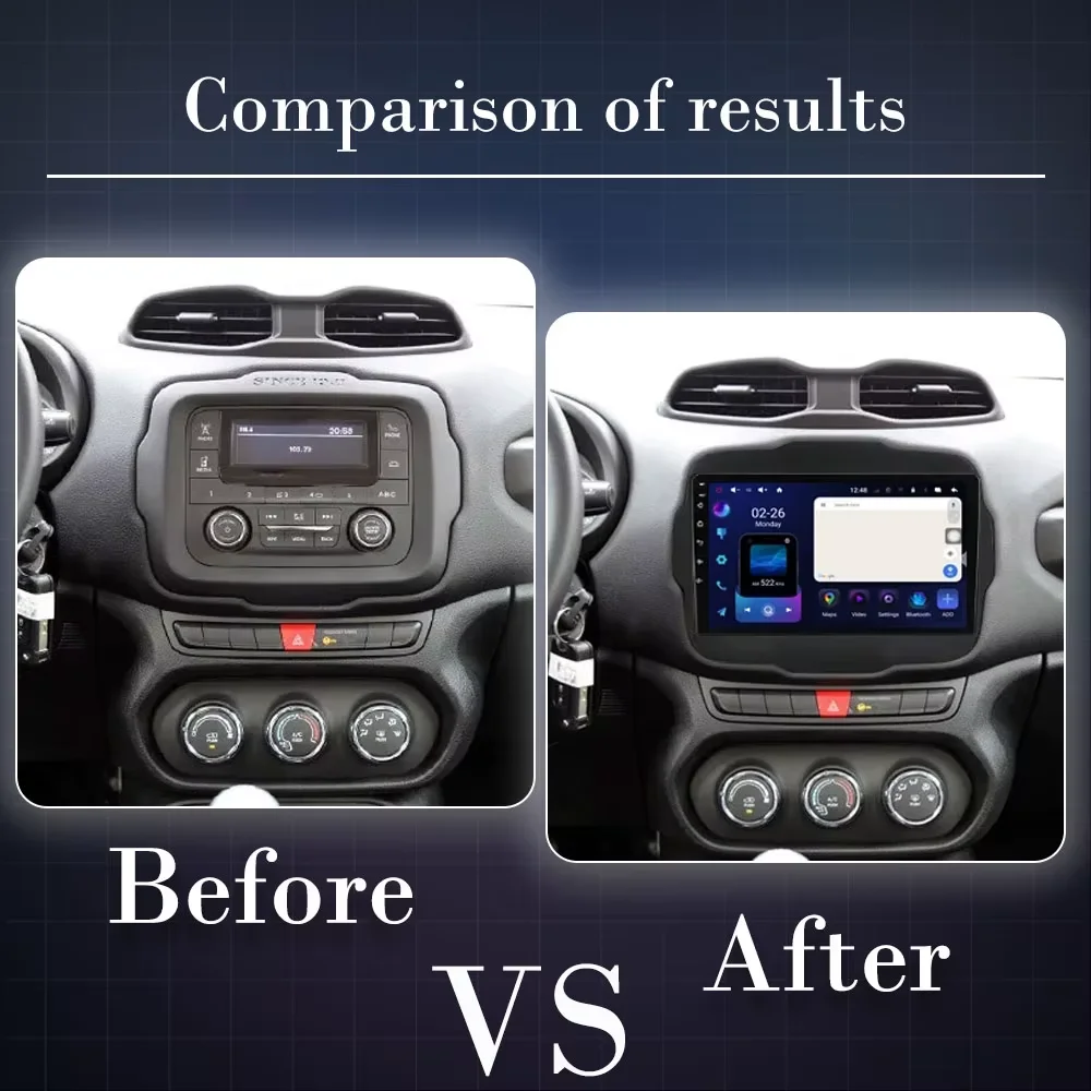 For Jeep Renegade 2014 - 2018 Android Auto Carplay Car Radio Multimedia Video Player GPS Navigation 4G WiFi Bluetooth Head Unit
For Jeep Renegade 2014 - 2018 Android Auto Carplay Car Radio Multimedia Video Player GPS Navigation 4G WiFi Bluetooth Head Unit