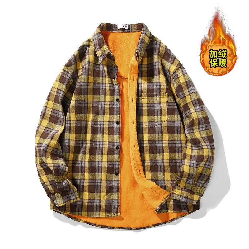 2024 Autumn/Winter Fashion Sports Plus Fleece Thickened Warm Plaid Shirt Men's Casual Loose Large Size High Quality Shirt M-5XL
2024 Autumn/Winter Fashion Sports Plus Fleece Thickened Warm Plaid Shirt Men's Casual Loose Large Size High Quality Shirt M-5XL