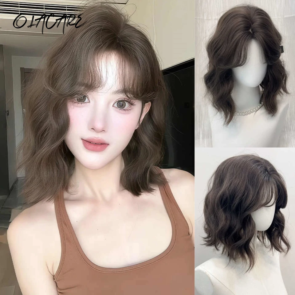 Короткие коричневые мелированные парики с челкой, парики из натуральных волнистых волос для белых женщин, термостойкий синтетический парик боб длиной до плеч
Короткие коричневые мелированные парики с челкой, парики из натуральных волнистых волос для белых женщин, термостойкий синтетический парик боб длиной до плеч