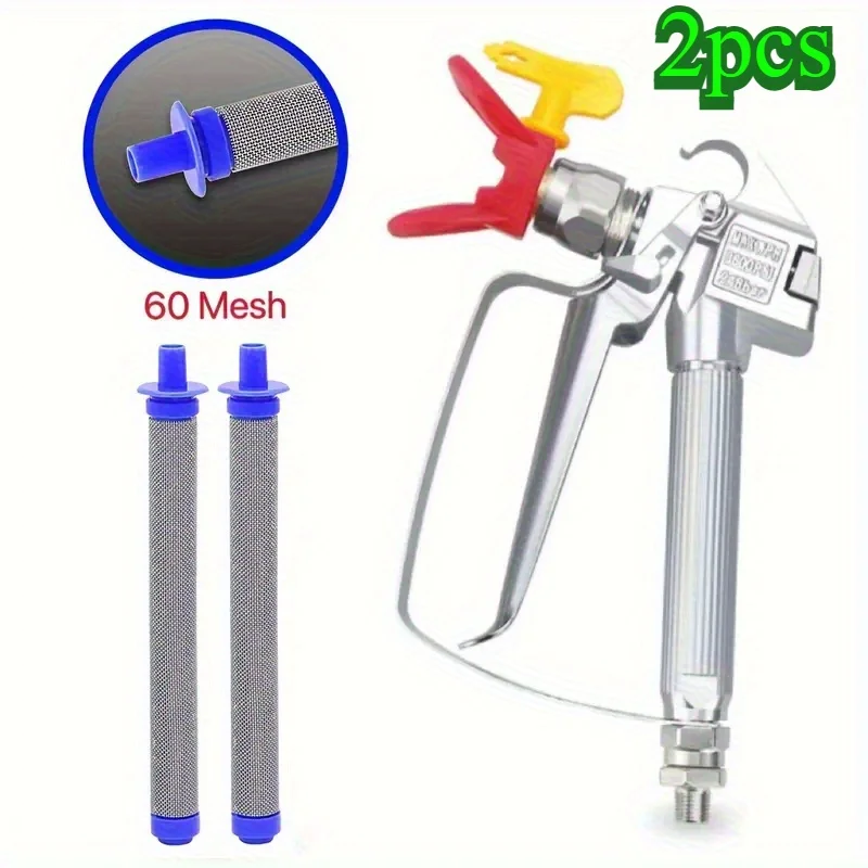 2pcs Blue Airless Spray Gun Filters, 60 Mesh Replacement High Pressure Spraying Accessories, Push-in Type
2pcs Blue Airless Spray Gun Filters, 60 Mesh Replacement High Pressure Spraying Accessories, Push-in Type