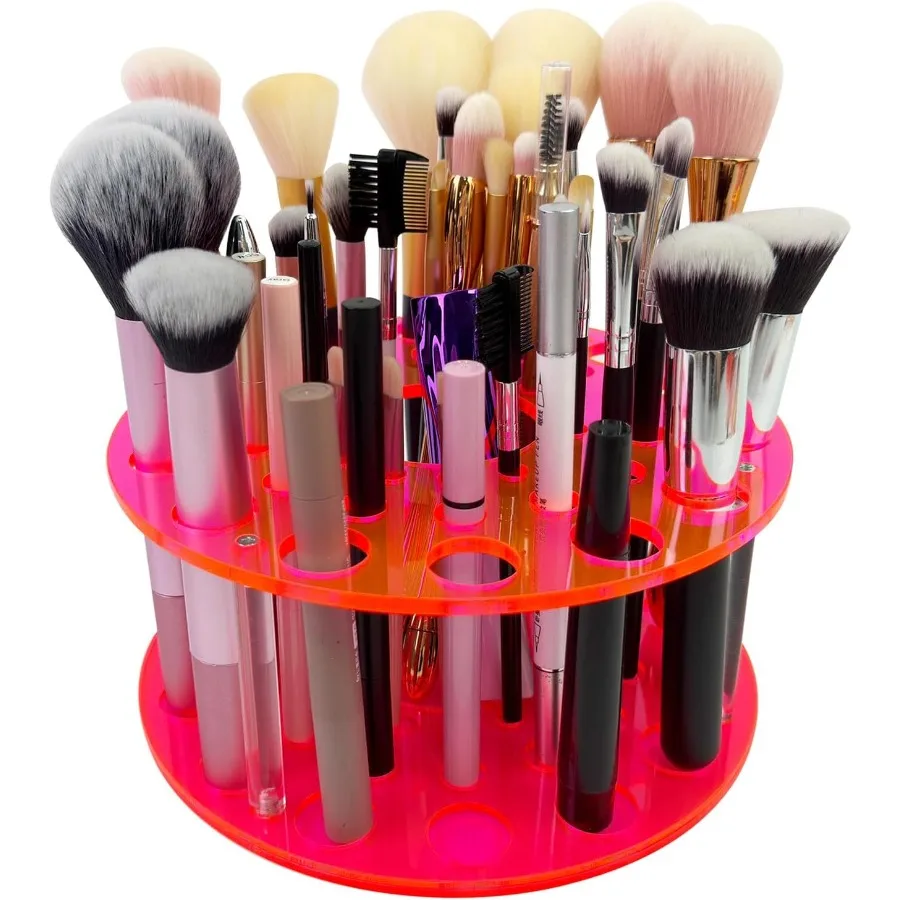 Makeup Brush Holder Organizer for Vanity Acrylic Make Up Brush Drying Rack Storage for Travel Cosmetic Brushes Display Stand wi
Makeup Brush Holder Organizer for Vanity Acrylic Make Up Brush Drying Rack Storage for Travel Cosmetic Brushes Display Stand wi