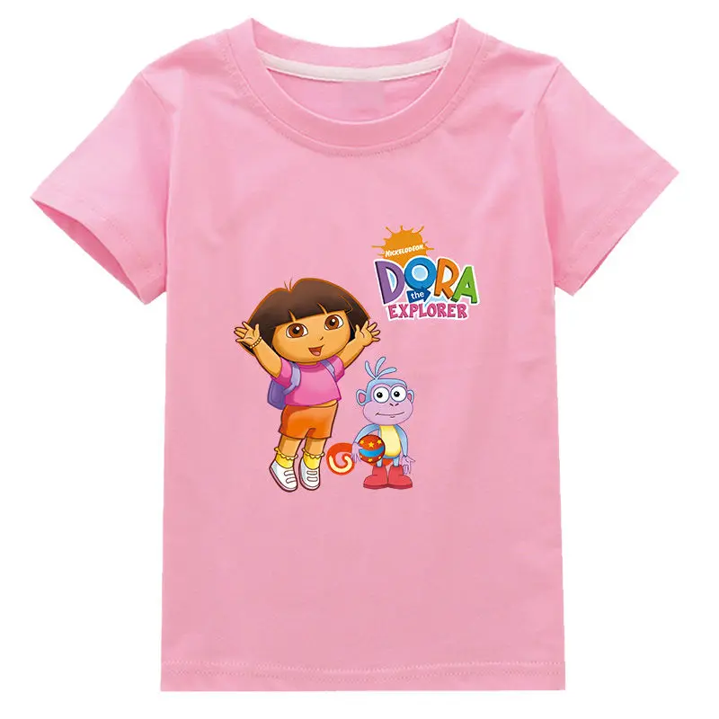 Children's Disney Adventure Dora Summer Clothes Girls' Cotton Short Sleeved T-shirt
Children's Disney Adventure Dora Summer Clothes Girls' Cotton Short Sleeved T-shirt
