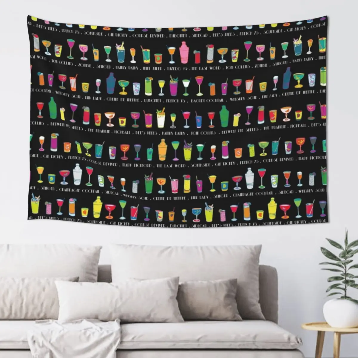 Line em Up! - Prohibition Cocktails pattern on black by Cecca Designs Tapestry On The Wall Decoration Aesthetic Tapestry
Line em Up! - Prohibition Cocktails pattern on black by Cecca Designs Tapestry On The Wall Decoration Aesthetic Tapestry