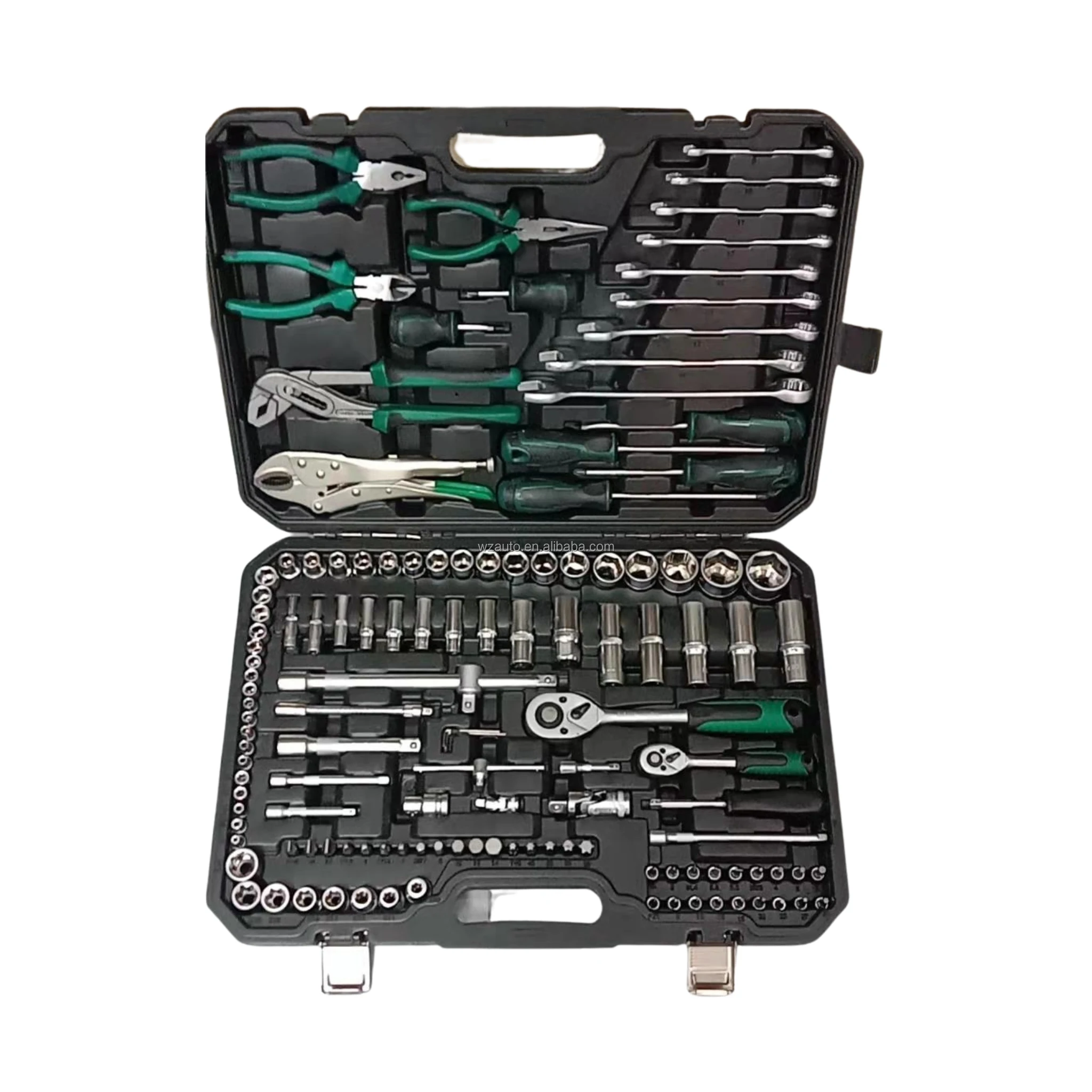 Newest 131 Pcs Plastic Tool Box Storage Case1/4 1/2 Inch Combination Package Mixed Hand Kits Socket Wrench Auto Repair Tool Set
Newest 131 Pcs Plastic Tool Box Storage Case1/4 1/2 Inch Combination Package Mixed Hand Kits Socket Wrench Auto Repair Tool Set