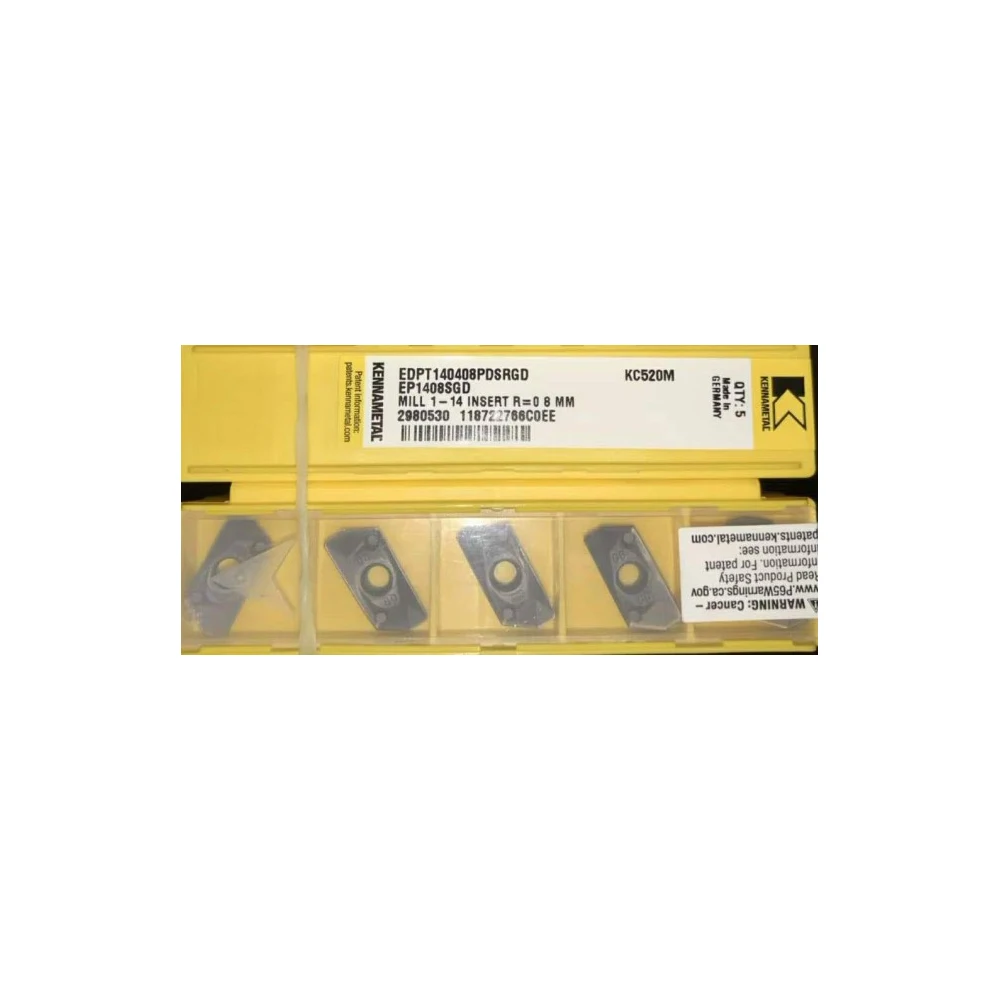 Kennametal Original EDPT EDPT140408PDSRGD KC520M Milling Insert 
Kennametal Original EDPT EDPT140408PDSRGD KC520M Milling Insert