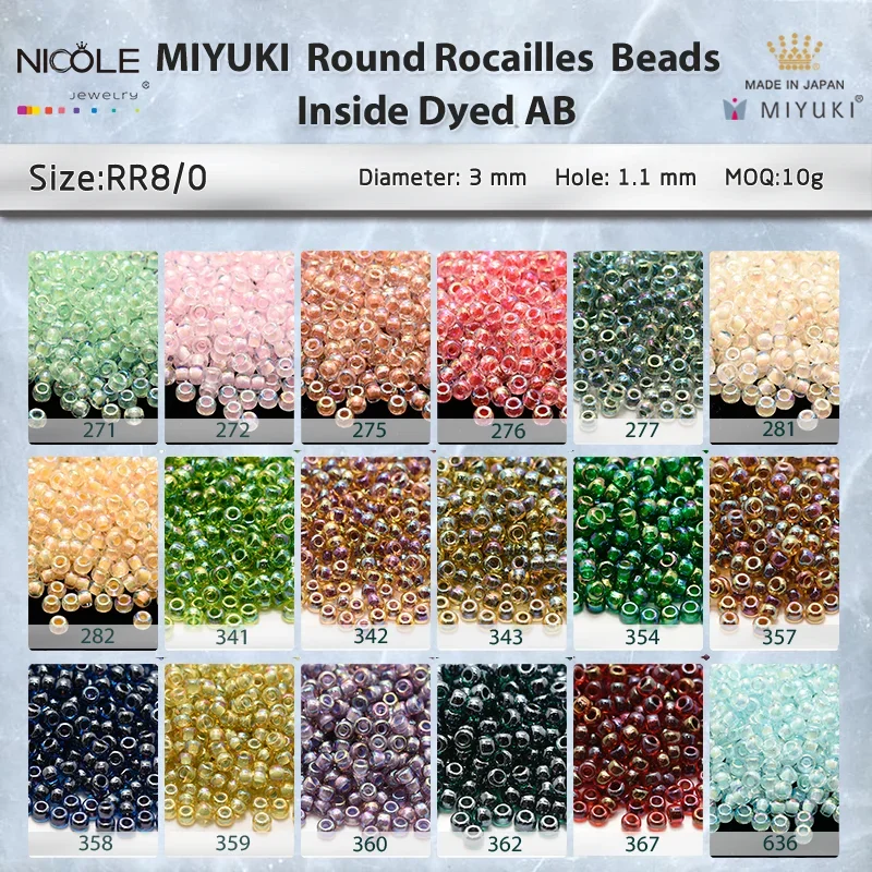Miyuki Round Beads Inside Dyed AB Series 3mm 8/0 Japanese Seed Bead for Bracelet Necklace Earring Jewelry Making
Miyuki Round Beads Inside Dyed AB Series 3mm 8/0 Japanese Seed Bead for Bracelet Necklace Earring Jewelry Making