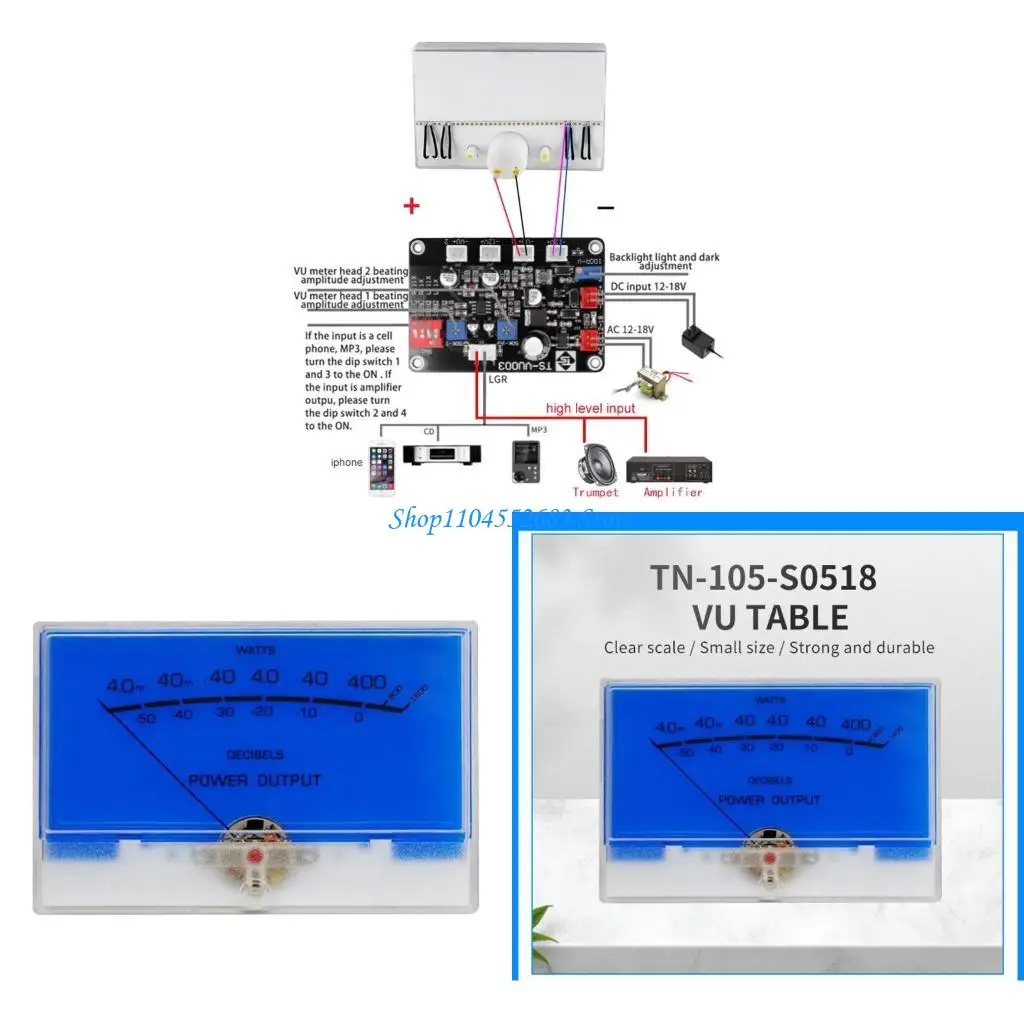 Y6GD High Performance VU Level Meter Meter Amplifier Suitable for Home for Audio Equipment LED Backlight 
Y6GD High Performance VU Level Meter Meter Amplifier Suitable for Home for Audio Equipment LED Backlight