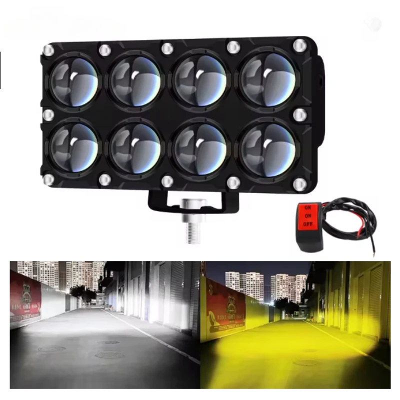 300W Motorcycle LED Spotlight Dual Color Hi/Low Beam Fog Lamps for Car Trucks SUV UTV 12V 24V Mini Lens Headlight Driving Light
300W Motorcycle LED Spotlight Dual Color Hi/Low Beam Fog Lamps for Car Trucks SUV UTV 12V 24V Mini Lens Headlight Driving Light
