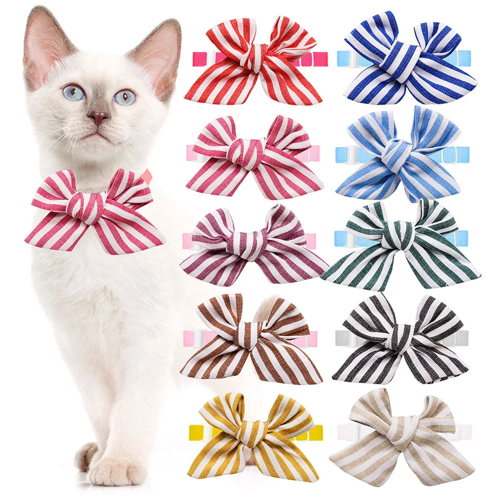 50pcs Stripe Pet Dog Bowties Fashion Cute Small Dog Cat Bow Tie Collar For Dogs Pets Wedding Accessories Pet Grooming Products
50pcs Stripe Pet Dog Bowties Fashion Cute Small Dog Cat Bow Tie Collar For Dogs Pets Wedding Accessories Pet Grooming Products