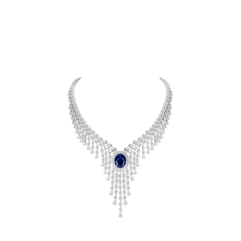 BELLUX 925 Silver Gold Plating Synthetic Zircon Oval Shape Sapphire Royal Blue Luxury Tassel Necklace
BELLUX 925 Silver Gold Plating Synthetic Zircon Oval Shape Sapphire Royal Blue Luxury Tassel Necklace