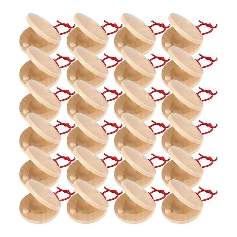 ABHS-24 Pcs Castanets Wooden Musical Instrument Finger Castanets Baby Castanet Hand Finger Castanets Classroom DIY Wooden
ABHS-24 Pcs Castanets Wooden Musical Instrument Finger Castanets Baby Castanet Hand Finger Castanets Classroom DIY Wooden