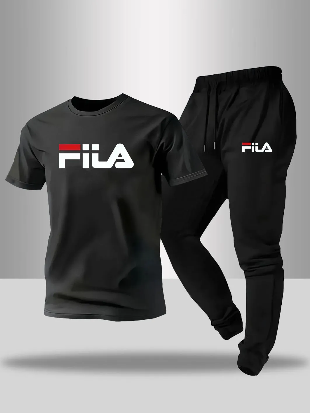 New men's fashionable printed breathable T-shirt and drawstring pants set, suitable for outdoor casual wear
New men's fashionable printed breathable T-shirt and drawstring pants set, suitable for outdoor casual wear