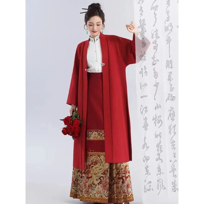 Women's Autumn and Winter Thickened Han Element Women's Wedding Clothes Coat Winter Red Woolen Coat Sweet and Fresh Cardigan
Women's Autumn and Winter Thickened Han Element Women's Wedding Clothes Coat Winter Red Woolen Coat Sweet and Fresh Cardigan
