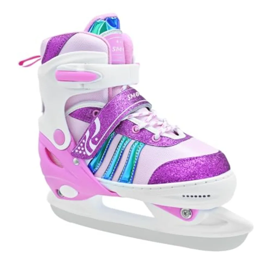 Ice Skates Adjustable, Smooth Blade Iceskates Age 3-12, Comfortable Lining Ice Skates for Beginner Boys Girls, Perfect for Outd
Ice Skates Adjustable, Smooth Blade Iceskates Age 3-12, Comfortable Lining Ice Skates for Beginner Boys Girls, Perfect for Outd