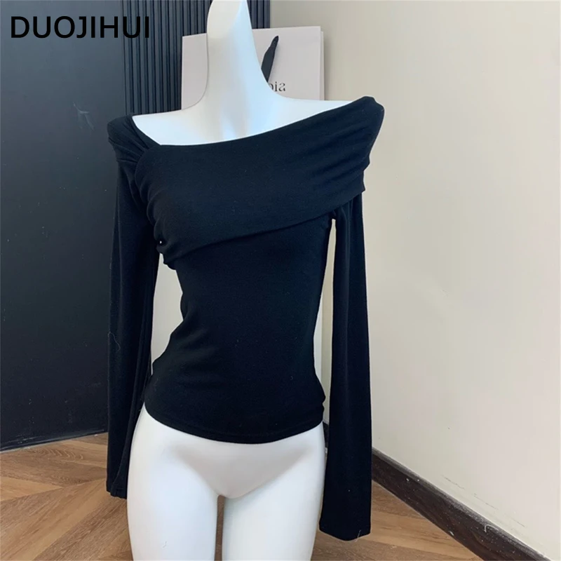 DUOJIHUI осенние шикарные Нестандартные Свободные женские футболки новые базовые однотонные Модные Простые повседневные Мягкие женские футболки с длинным рукавом
DUOJIHUI осенние шикарные Нестандартные Свободные женские футболки новые базовые однотонные Модные Простые повседневные Мягкие женские футболки с длинным рукавом