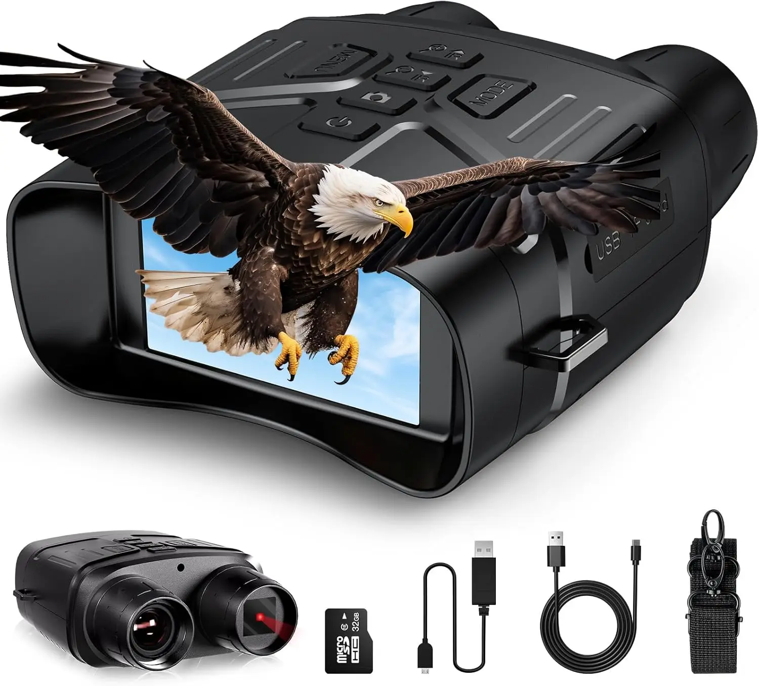 4K Infrared Night Vision Binoculars with Rechargeable Battery, 32GB Card for Outdoor Camping
4K Infrared Night Vision Binoculars with Rechargeable Battery, 32GB Card for Outdoor Camping