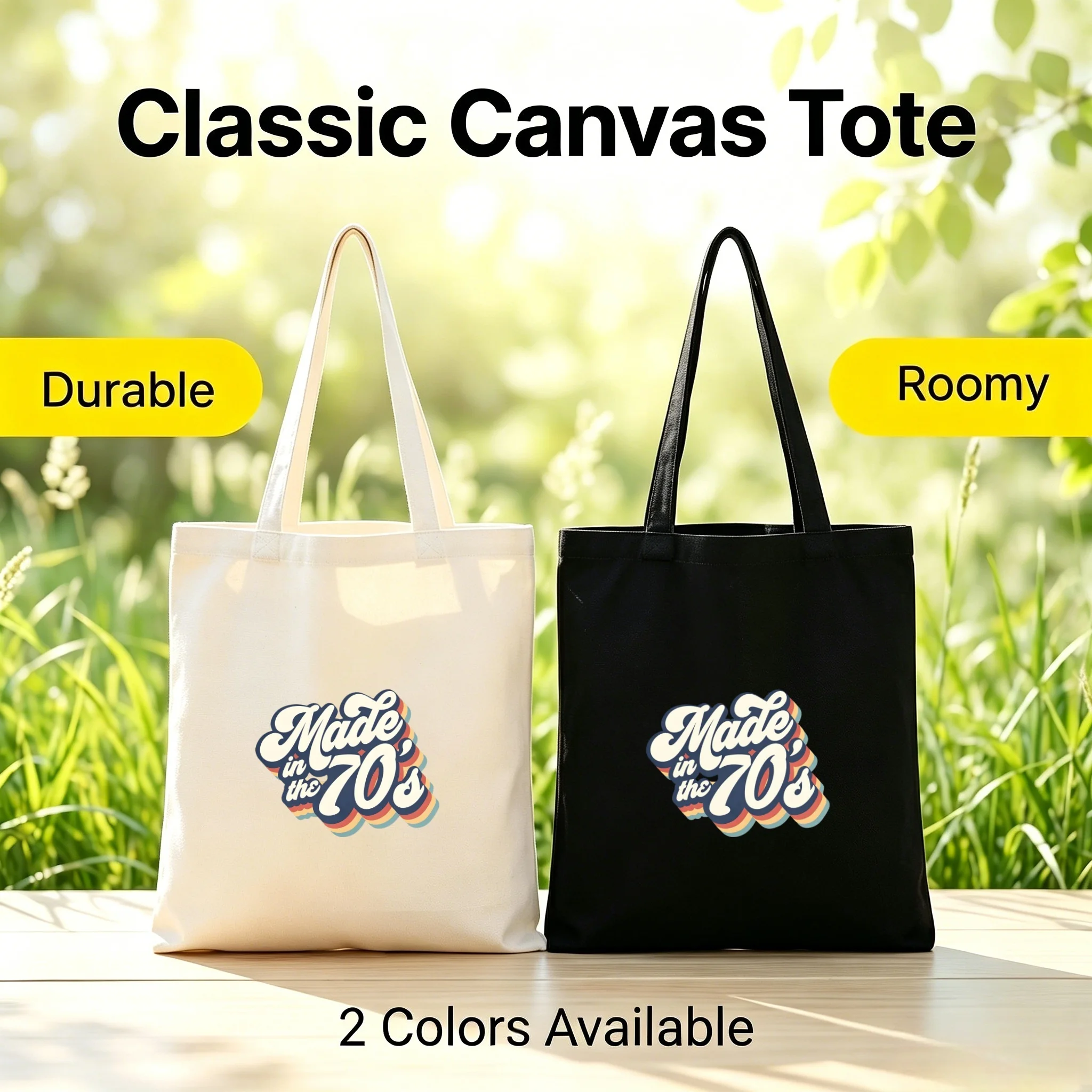 1PC Made In The 70s Retro Rainbow Gradient Letter Print Canvas Tote Bag Reusable Vintage Shoulder Shopping Bag Birthday Gift
1PC Made In The 70s Retro Rainbow Gradient Letter Print Canvas Tote Bag Reusable Vintage Shoulder Shopping Bag Birthday Gift