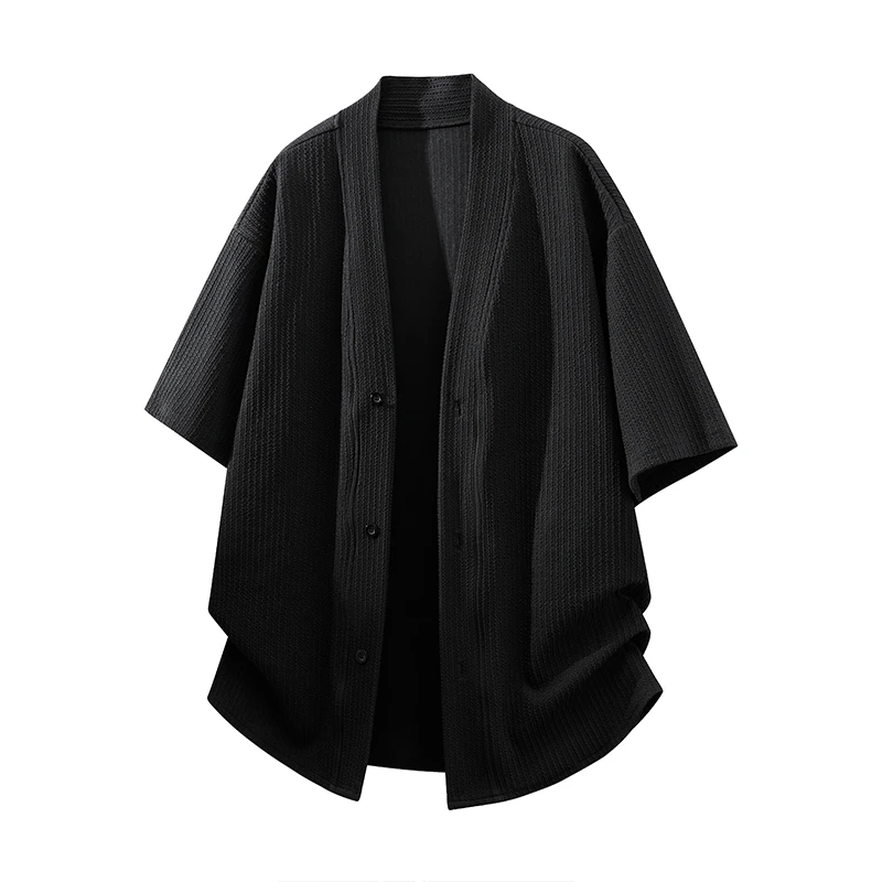 2026 New Summer Short Sleeve Cardigan for Men's Solid Color Trend Casual Loose Japanese and Korean V-Neck Button T-Shirt Top
2026 New Summer Short Sleeve Cardigan for Men's Solid Color Trend Casual Loose Japanese and Korean V-Neck Button T-Shirt Top