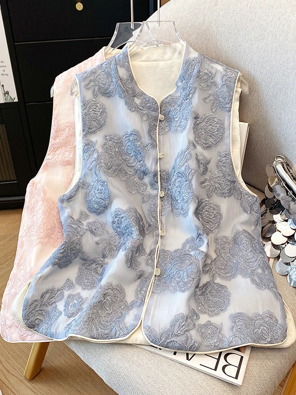 Новая китайская женская жилетка-топ с вышивкой и пуговицами, из смесового хлопка и полиэстера, стандартный крой, весенняя мода
Новая китайская женская жилетка-топ с вышивкой и пуговицами, из смесового хлопка и полиэстера, стандартный крой, весенняя мода