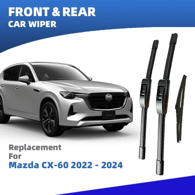 LHD Front Rear Windshield Wiper Blades For Mazda CX-60 KH 2022 2023 2024 3pc Windscreen Window Cleaning Accessories
LHD Front Rear Windshield Wiper Blades For Mazda CX-60 KH 2022 2023 2024 3pc Windscreen Window Cleaning Accessories