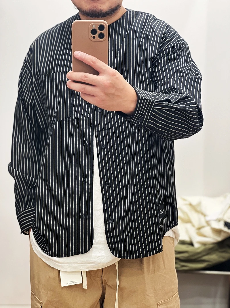 BEMS New Vintage Wide Fit Stripe Pattern Collarl Baseball irt Mountain System Sle Long Sve Men's Casual irt
BEMS New Vintage Wide Fit Stripe Pattern Collarl Baseball irt Mountain System Sle Long Sve Men's Casual irt