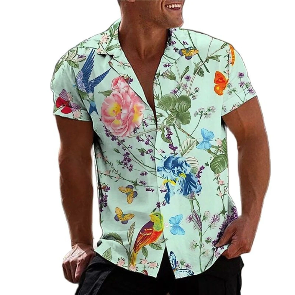 Men's Flower Social Lapel Shirts Comfortable Material Single Breasted Tops Fashion Trend Short Sleeve Shirts Men's Large Size
Men's Flower Social Lapel Shirts Comfortable Material Single Breasted Tops Fashion Trend Short Sleeve Shirts Men's Large Size