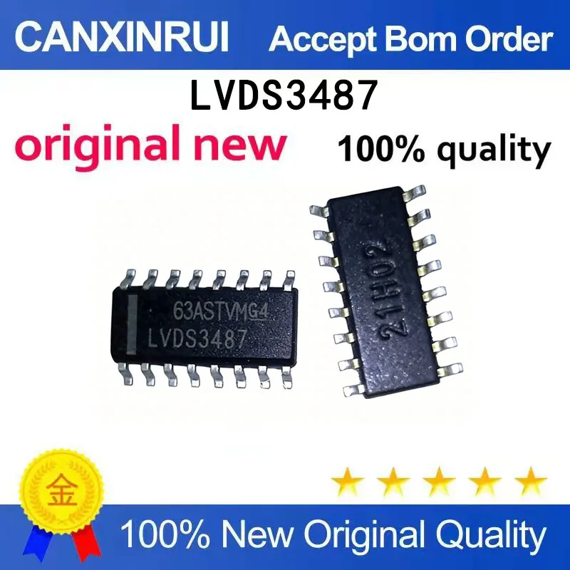 (5-100 pieces)Integrated Circuit IC SN65LVDS3487DR Silk Screen LVDS3487 SOP-16
(5-100 pieces)Integrated Circuit IC SN65LVDS3487DR Silk Screen LVDS3487 SOP-16