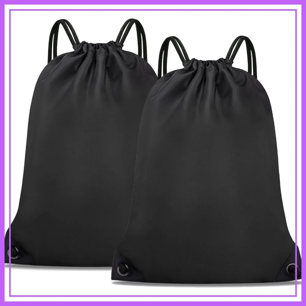 2PCS Drawstring Bags Bulk, String Backpack for Men Women, Cinch Bag for Gym, Sports, Travel, Swimming, Beach, XL. Black
2PCS Drawstring Bags Bulk, String Backpack for Men Women, Cinch Bag for Gym, Sports, Travel, Swimming, Beach, XL. Black