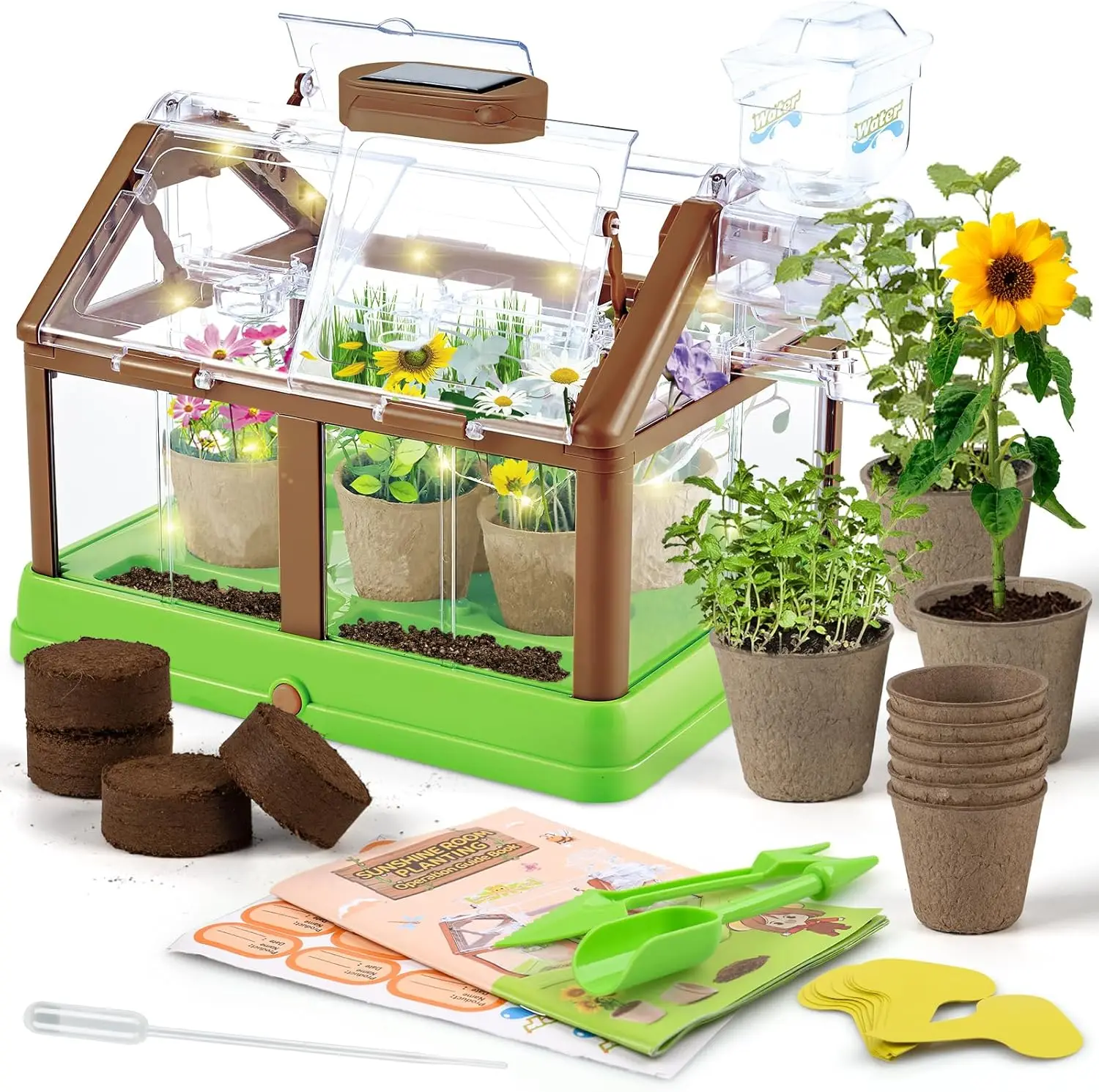 Kids Plant Growing Kit - Kids Greenhouse & Flower Growing Kit with Upgraded Irrigation & Grow Light – Perfect Gardening for Kids
Kids Plant Growing Kit - Kids Greenhouse & Flower Growing Kit with Upgraded Irrigation & Grow Light – Perfect Gardening for Kids