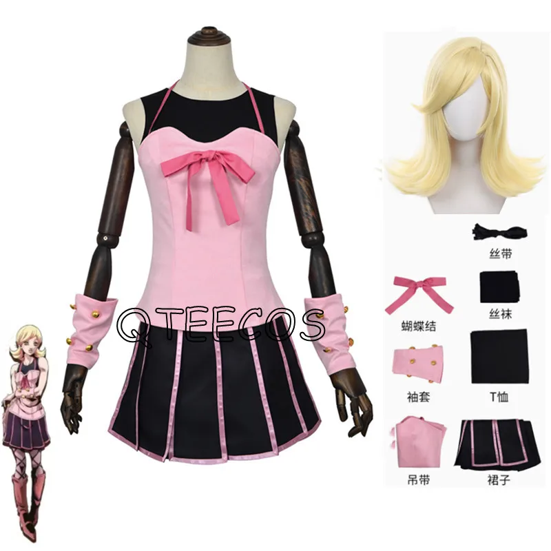 Anime JoJo Lucy Steel Cosplay Costume Steel Ball Run Pink Dress T-shirt Woman Sexy Cute Halloween Carnival Suit
Anime JoJo Lucy Steel Cosplay Costume Steel Ball Run Pink Dress T-shirt Woman Sexy Cute Halloween Carnival Suit