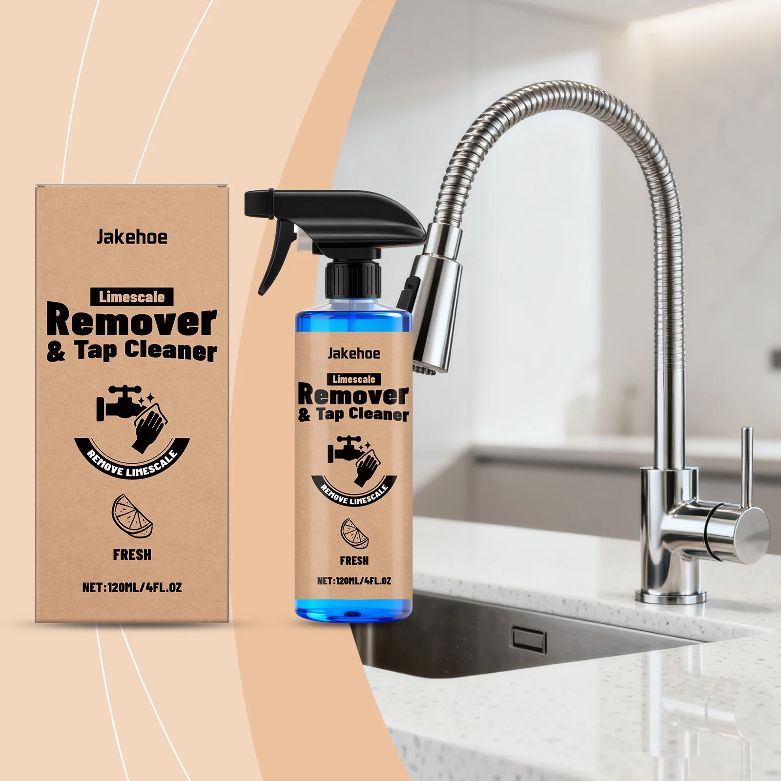 Water Stain Remover for Faucets - Suitable for Showers & Steel Furniture, Gentle Formula, Aids Restoring Surface Cleanliness
Water Stain Remover for Faucets - Suitable for Showers & Steel Furniture, Gentle Formula, Aids Restoring Surface Cleanliness