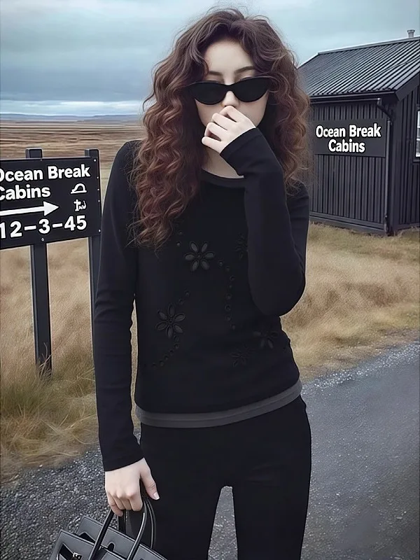 Женская длинная футболка размера плюс с цветочным принтом, осень-зима, корейский Sle, модный базовый слой, верхняя внутренняя одежда
Женская длинная футболка размера плюс с цветочным принтом, осень-зима, корейский Sle, модный базовый слой, верхняя внутренняя одежда