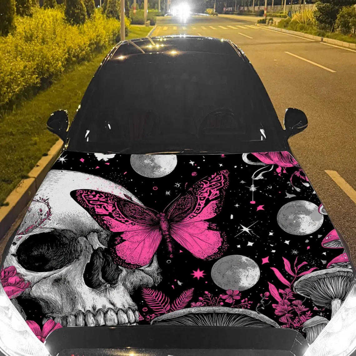 Car Decals Skull with Vibrant Pink Butterfly and Celestial Elements Car Hood Sticker, Waterproof Self - Adhesive Vinyl Graphics
Car Decals Skull with Vibrant Pink Butterfly and Celestial Elements Car Hood Sticker, Waterproof Self - Adhesive Vinyl Graphics