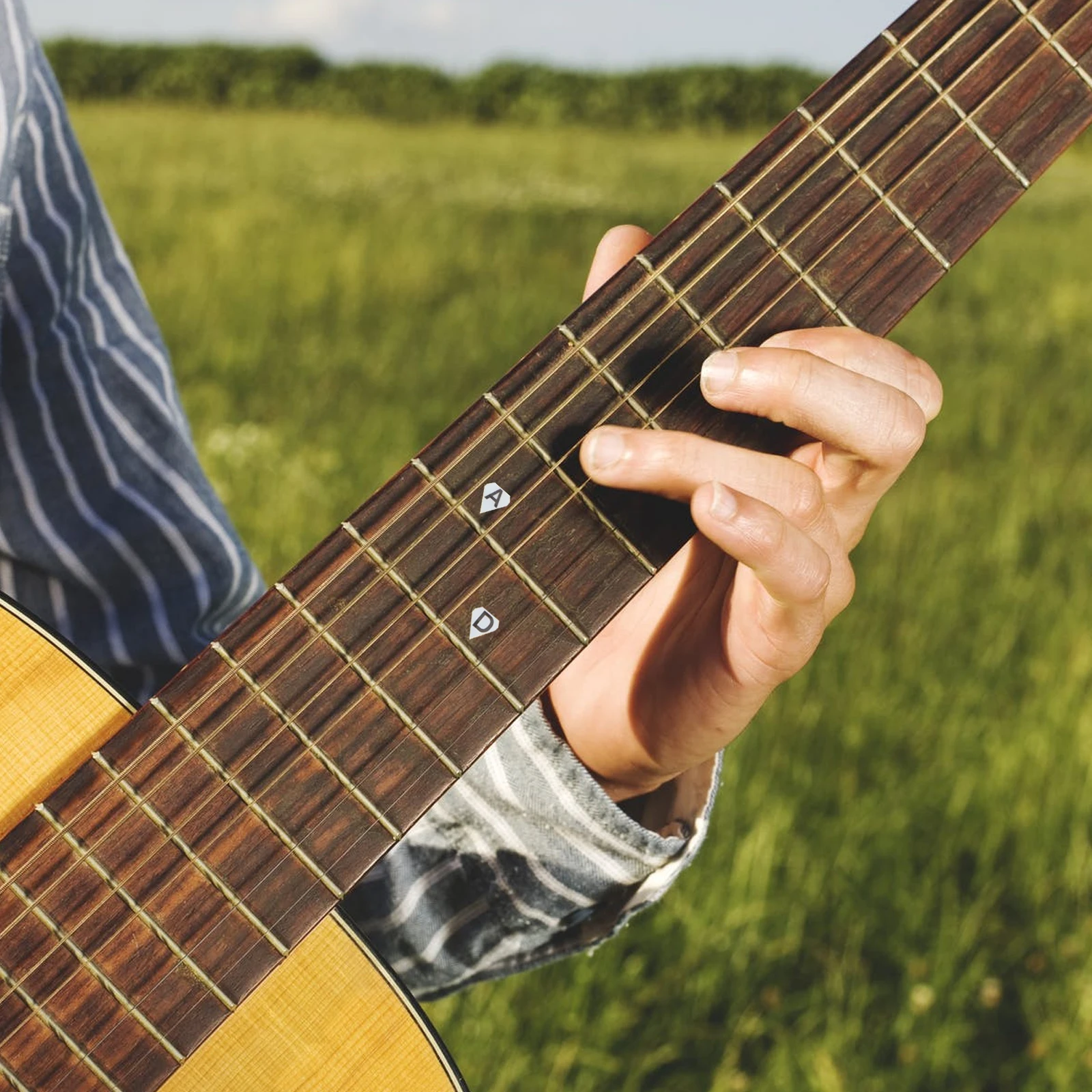 2Pcs Guitar Scale Stickers Fretboard Notes Decals PVC Dots Map Practical Guitar Accessories Tool
2Pcs Guitar Scale Stickers Fretboard Notes Decals PVC Dots Map Practical Guitar Accessories Tool