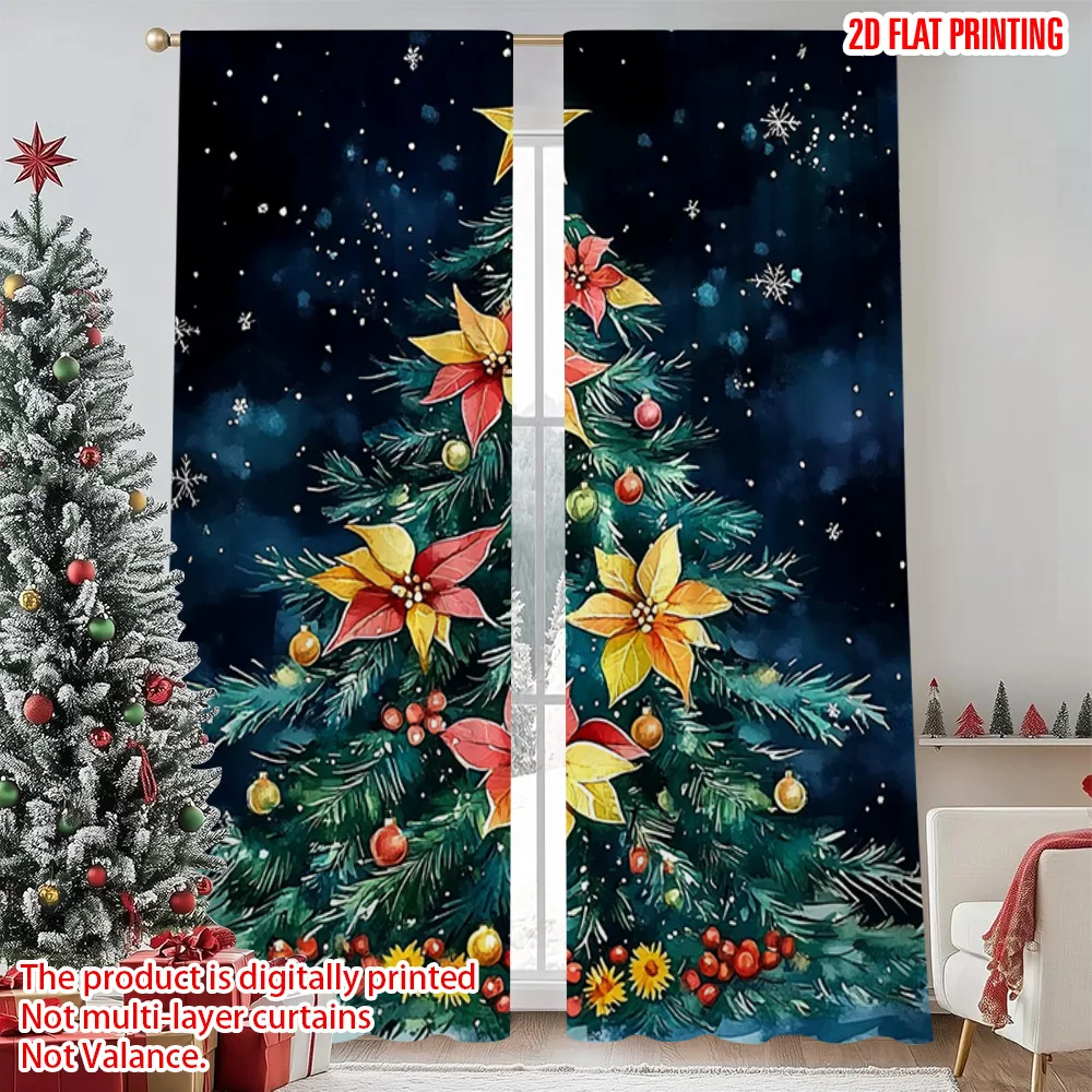2pcs 2D flat printing Merry Christmas Popular Curtain Christmas Tree Versatile Polyester Fabric Without Electricity Birthday
2pcs 2D flat printing Merry Christmas Popular Curtain Christmas Tree Versatile Polyester Fabric Without Electricity Birthday