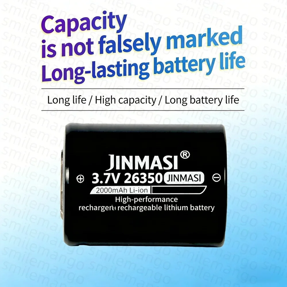 2000mAh 26350 Li-ion Replacement Battery For Gyroscope Gimbal Stabilizer Flashlight Accumulator with Protection Board