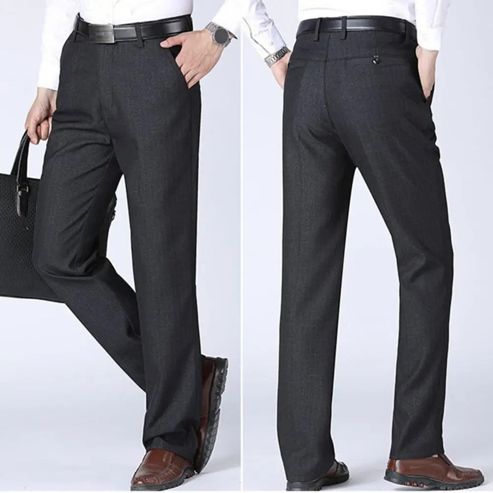 Men Suit Pants Straight Thick Plush Loose Business Pants Solid Color Pockets Button Formal Warm Father Long Office Trousers
Men Suit Pants Straight Thick Plush Loose Business Pants Solid Color Pockets Button Formal Warm Father Long Office Trousers