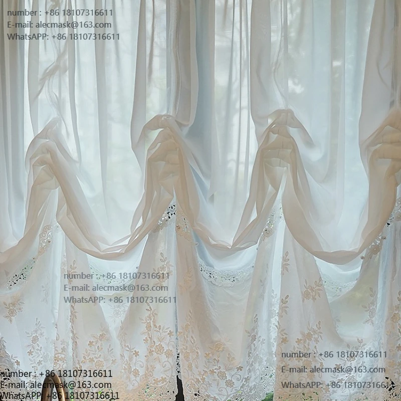 French embroidery cut-out lift curtains, door curtains, half-curtain curtains, short curtain partitions
French embroidery cut-out lift curtains, door curtains, half-curtain curtains, short curtain partitions
