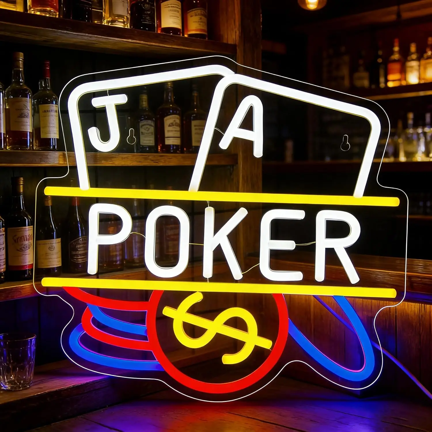 J A POKER CARD MONEY SIGN NEON LIGHT Modern minimalist neon, cool-toned, calm and restrained
J A POKER CARD MONEY SIGN NEON LIGHT Modern minimalist neon, cool-toned, calm and restrained